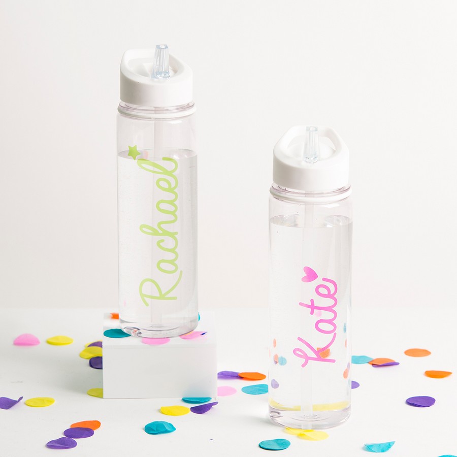 Personalised Neon Name Water Bottle