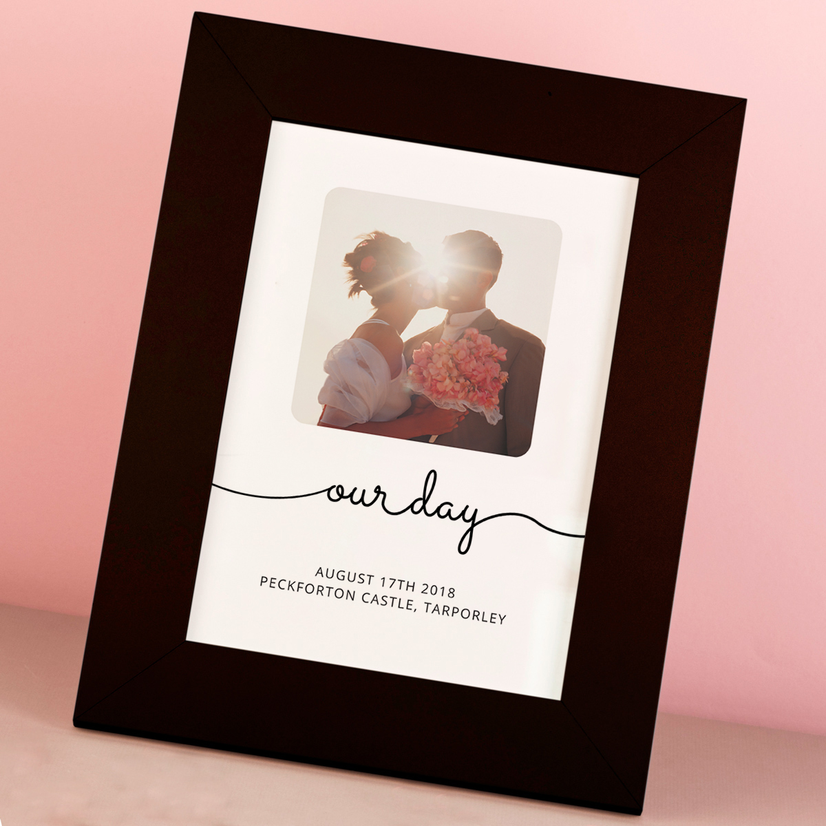Photo Upload Framed Print - Our Day