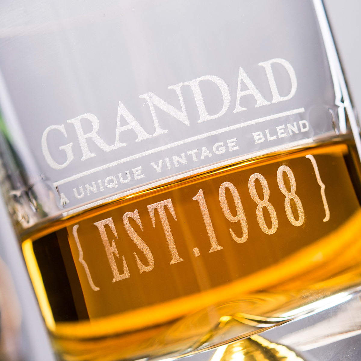 Personalised Whisky Tumbler & Glenfiddich Miniature - Vintage Blend