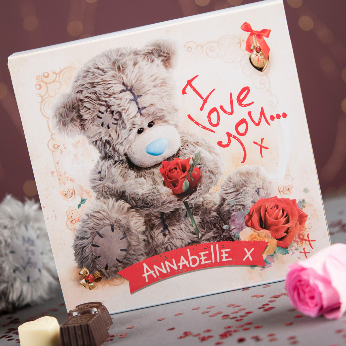 Personalised Me To You Belgian Chocolates – Tatty Teddy I Love You