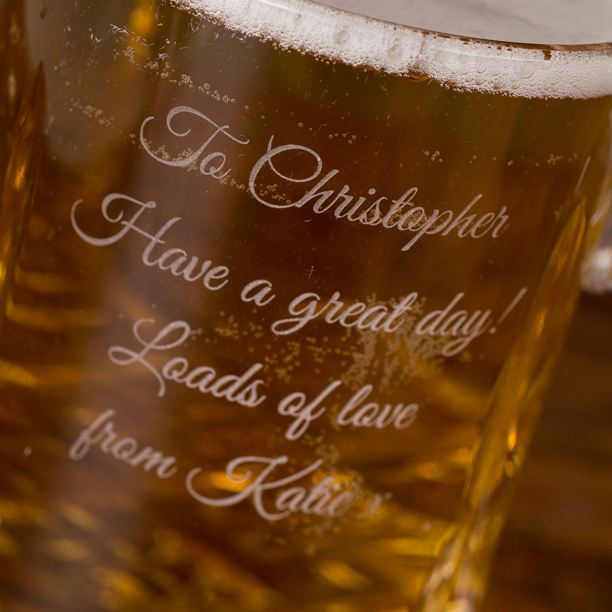 Engraved Lead Crystal Tankard - On Your Anniversary