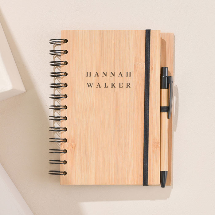 Create Your Own - Personalised Bamboo Notebook & Pen