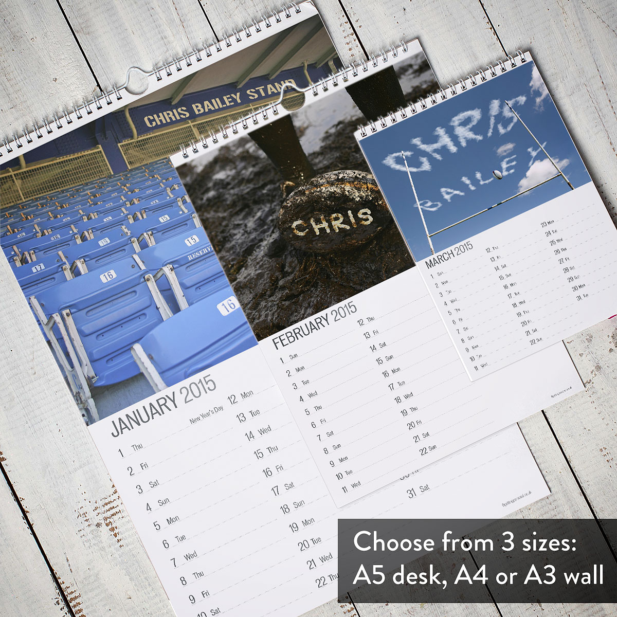 Personalised Rugby Calendar - 1st Edition
