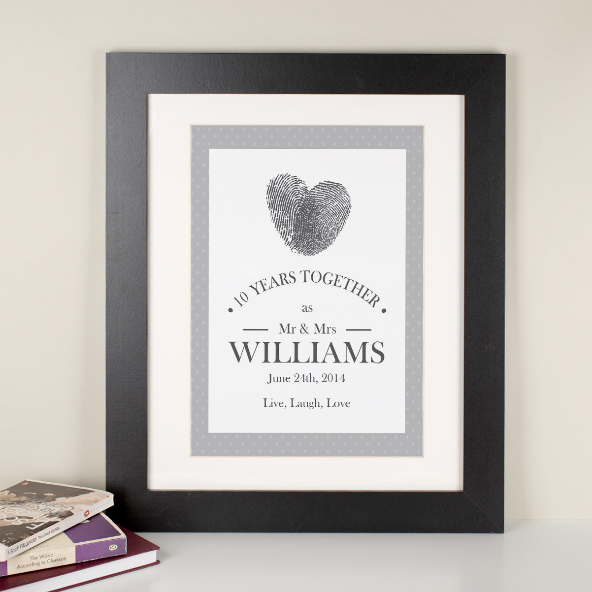 Personalised Framed Print - Live Laugh Love