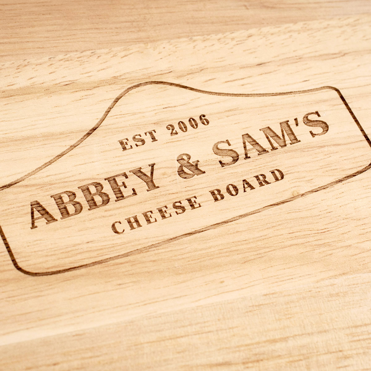 Personalised Wooden Cheeseboard Set - Anniversary