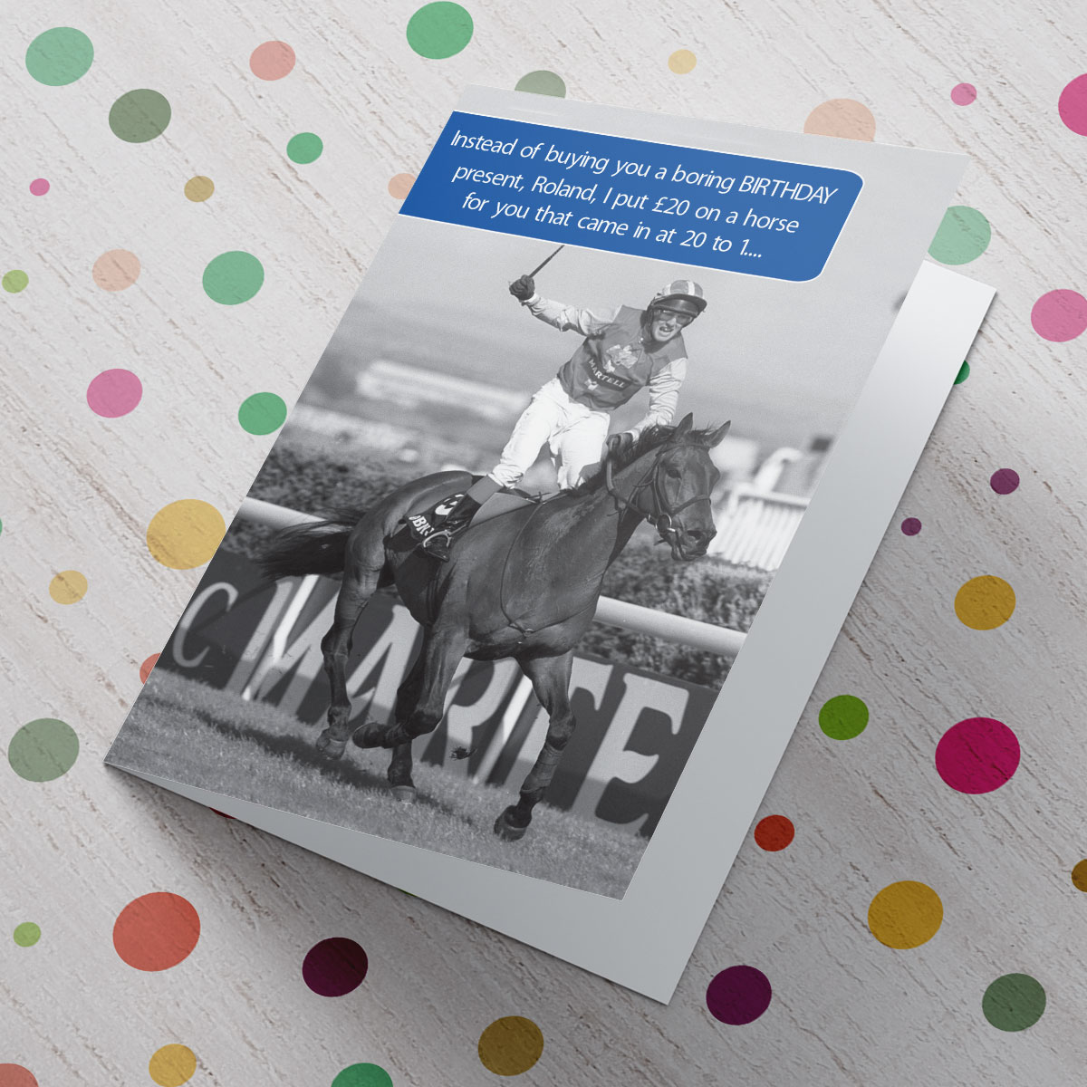 Personalised Card - 20 to 1 Horse