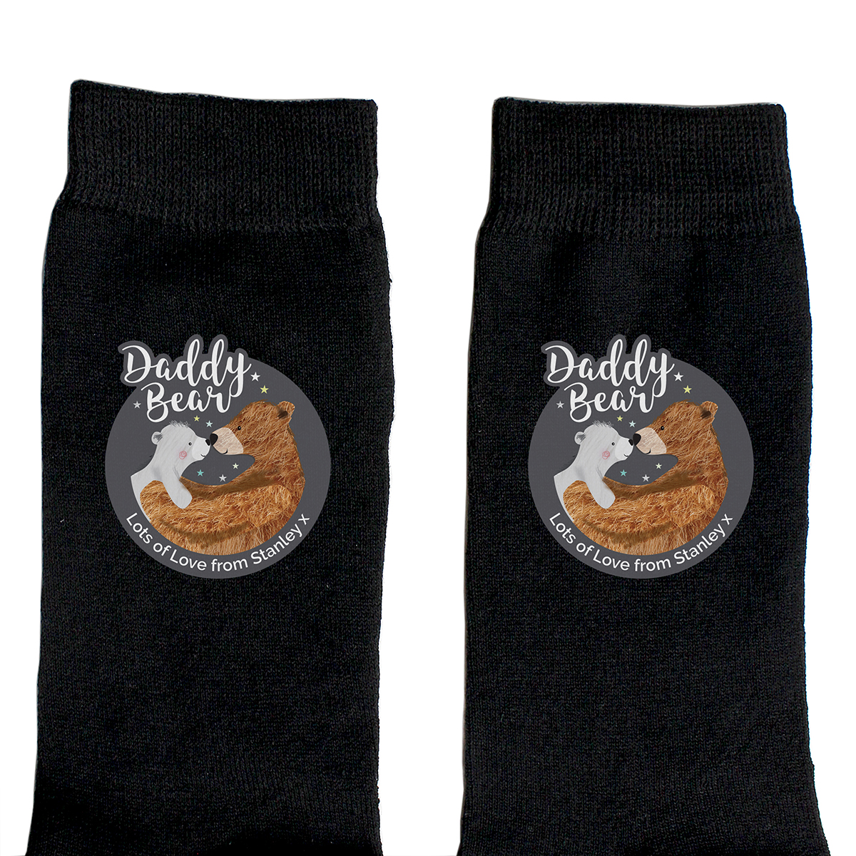 Personalised Daddy Bear Men's Socks - Message