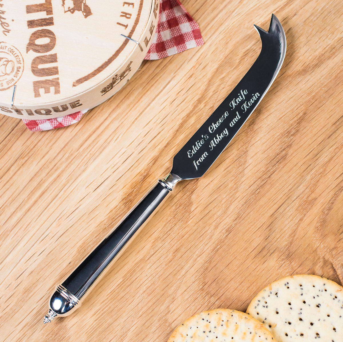 Engraved Silver Cheese Knife