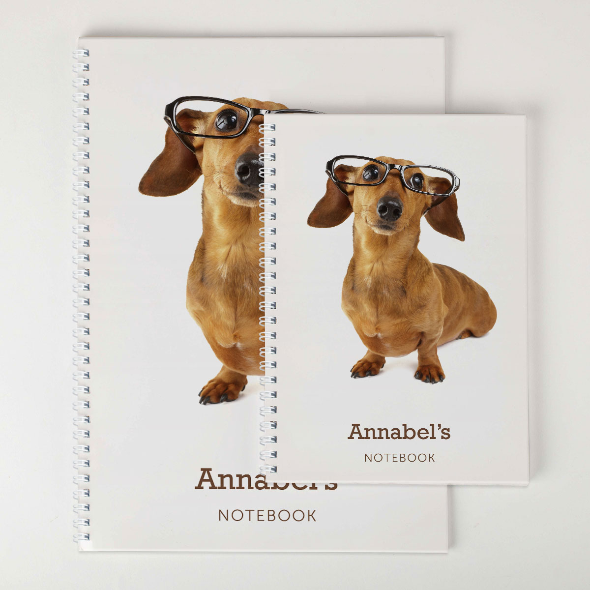 Personalised Notebook - Cute Dog with Glasses
