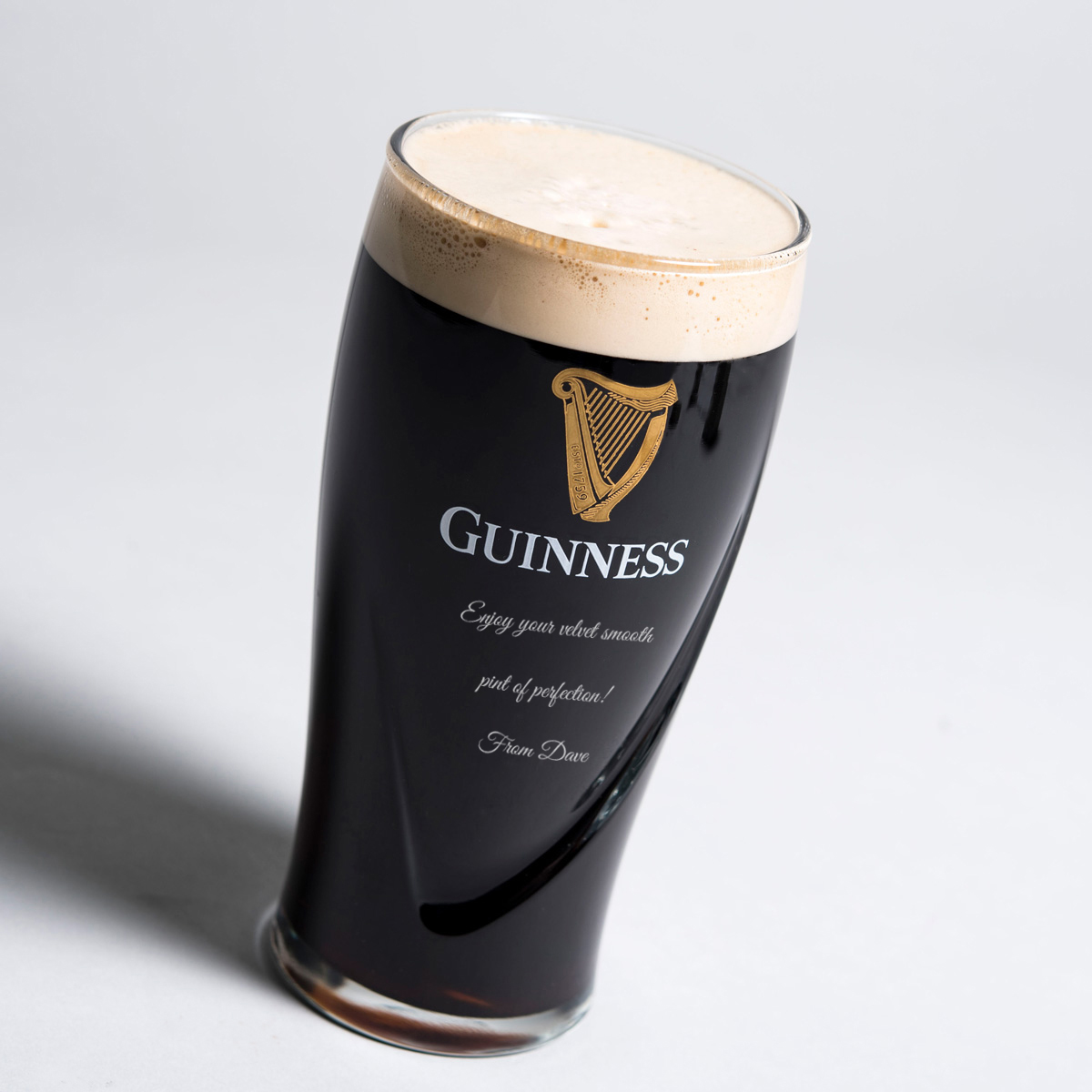 Personalised Guinness Pint Glass - For Your Husband