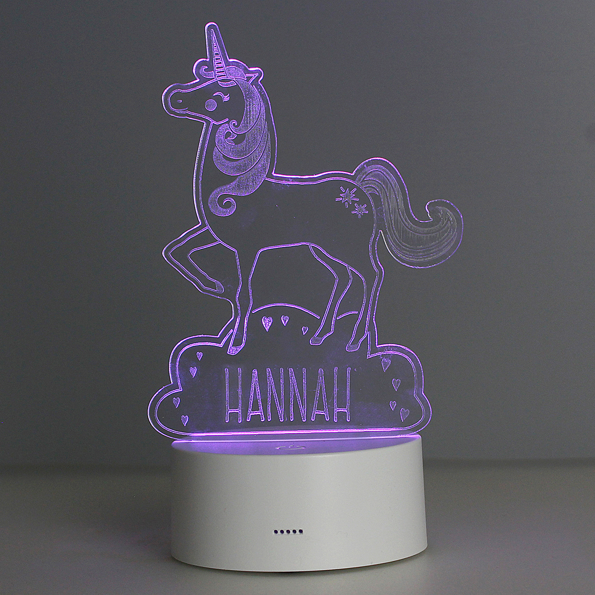 Personalised LED Colour Changing Night Light - Unicorn