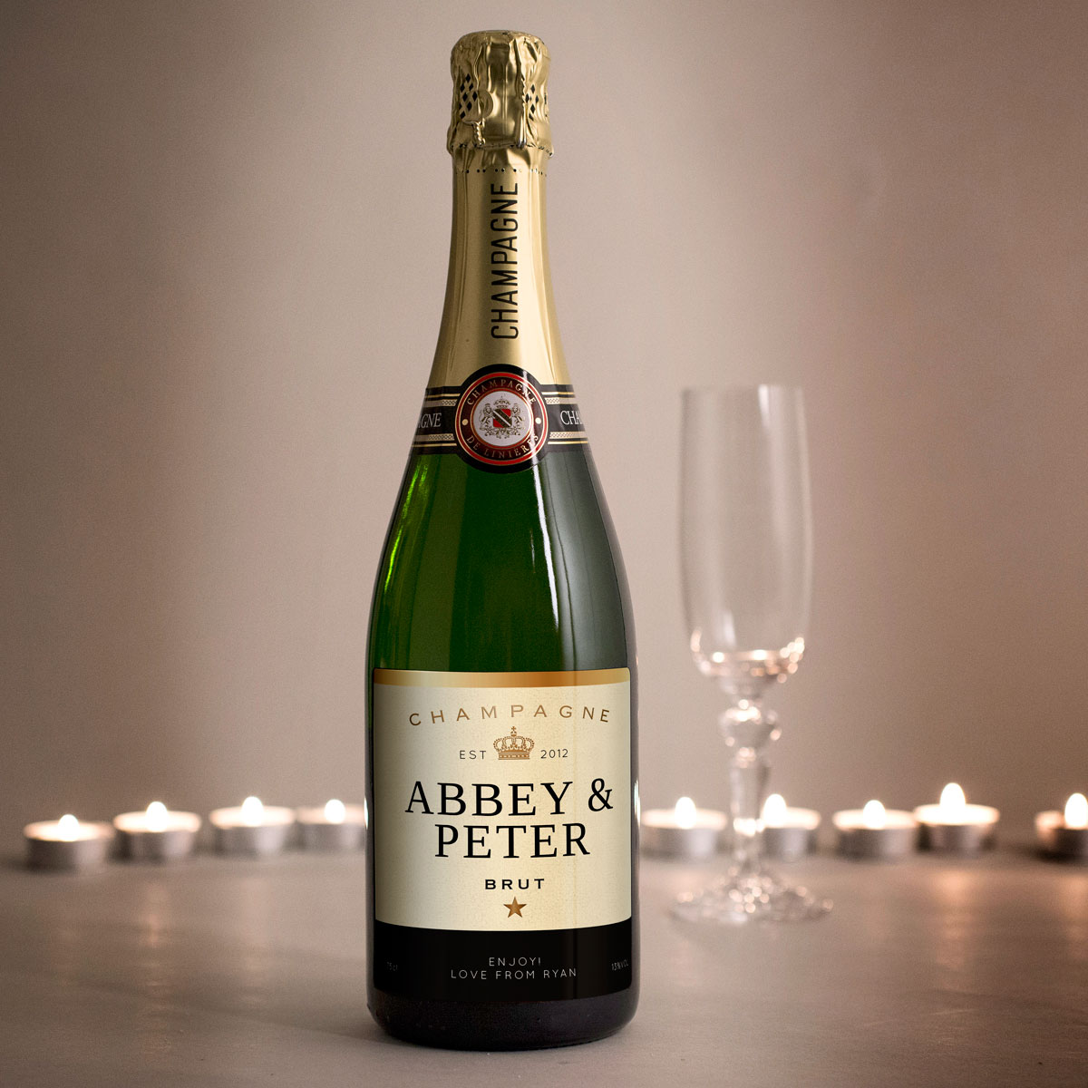 Luxury Personalised Champagne - Classic Star
