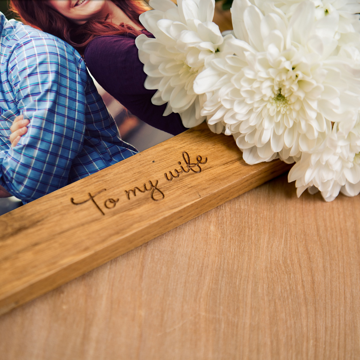 Personalised Wooden Photo Frame - Any Message