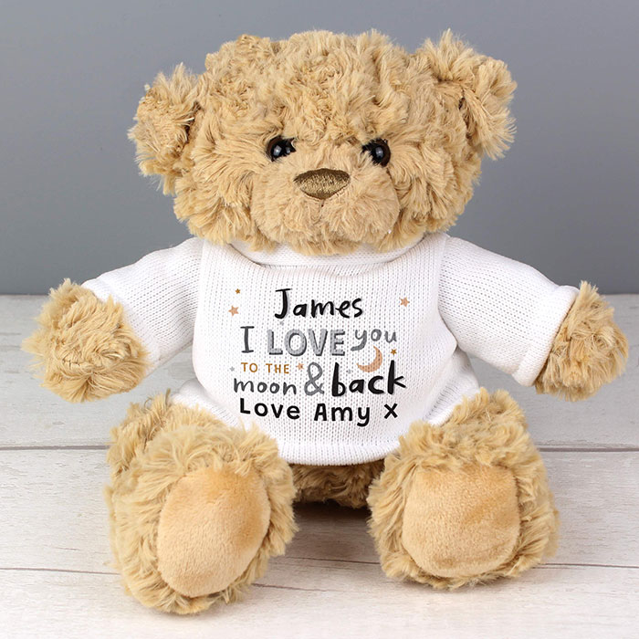 Personalised I Love You To The Moon And Back Teddy Bear