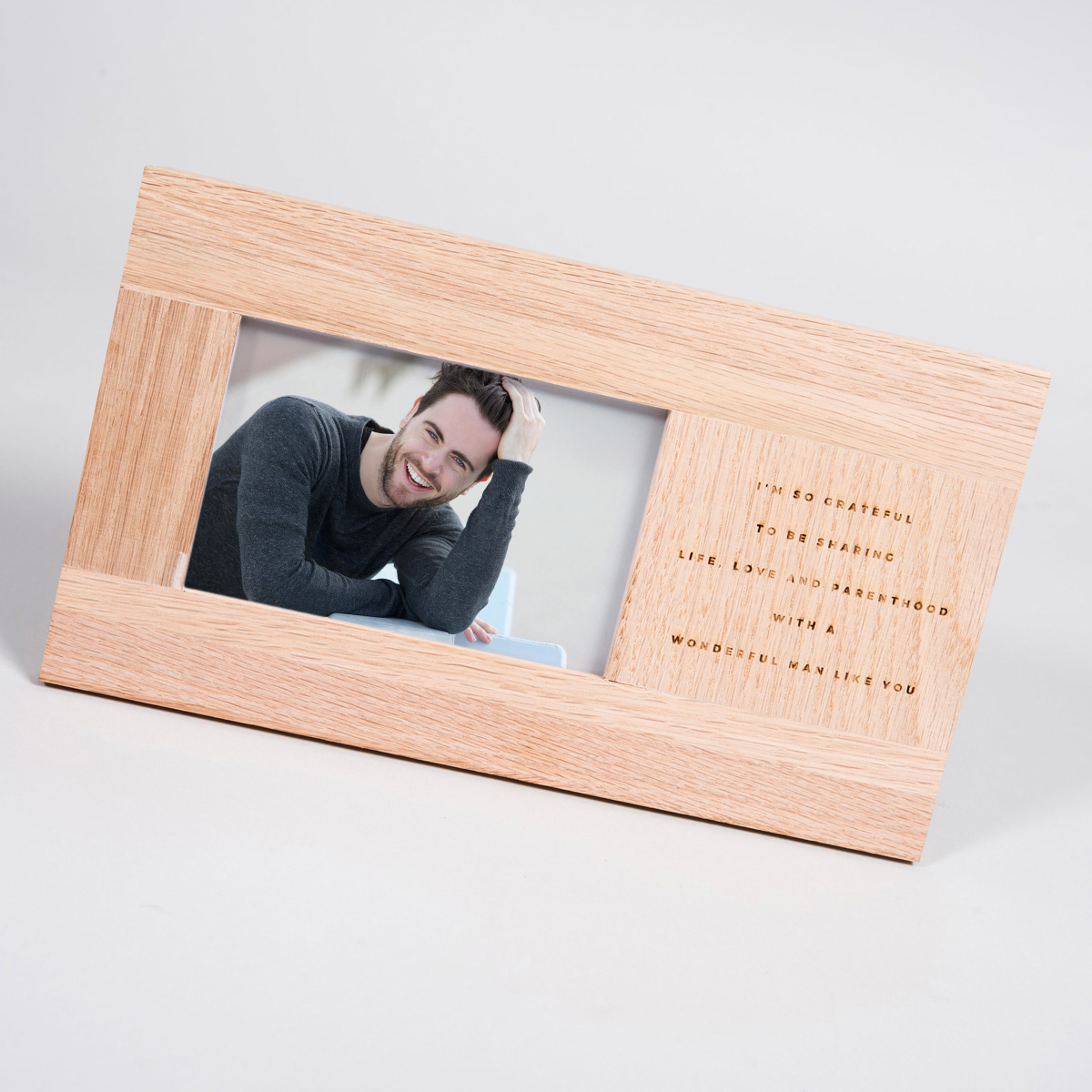 Personalised Wooden Landscape Frame - Any Message