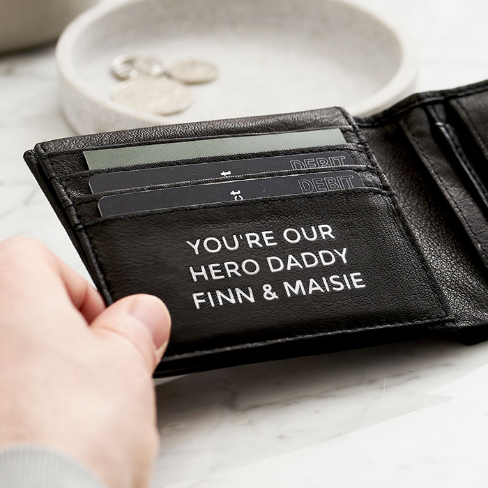 Personalised Message Leather Popper Wallet