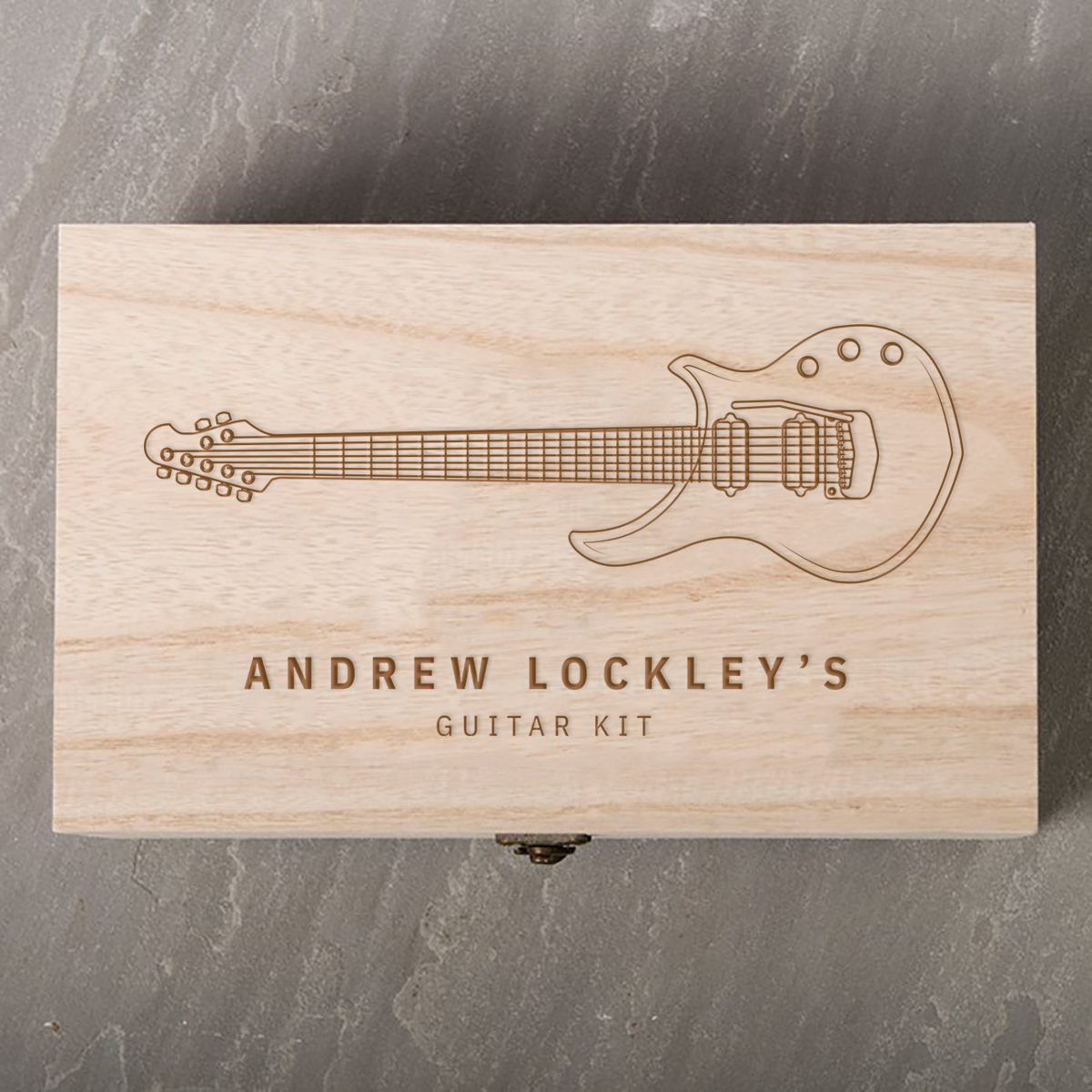 Personalised Wooden Box - Guitar Kit