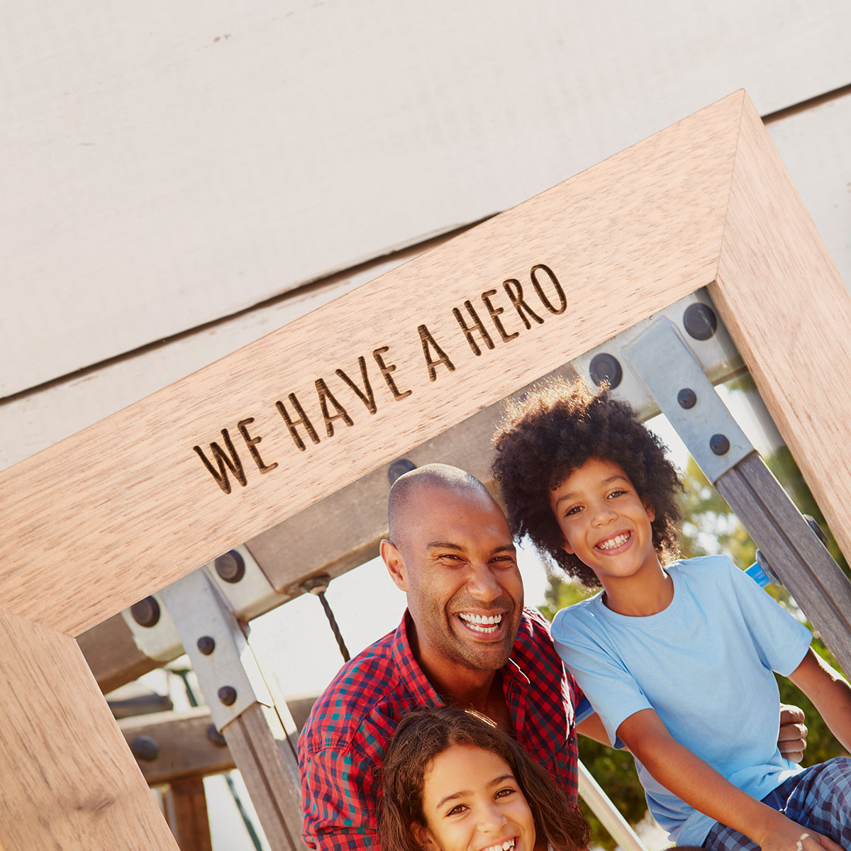 Personalised Wooden Photo Frame - A Hero