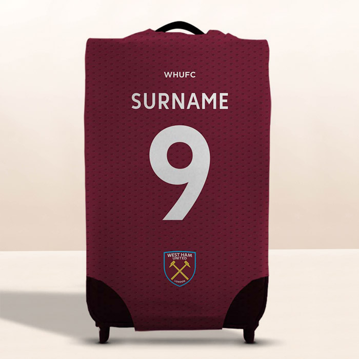 Personalised Football Team Back of Shirt Caseskin Suitcase Cover - Medium 25 to 30 inches
