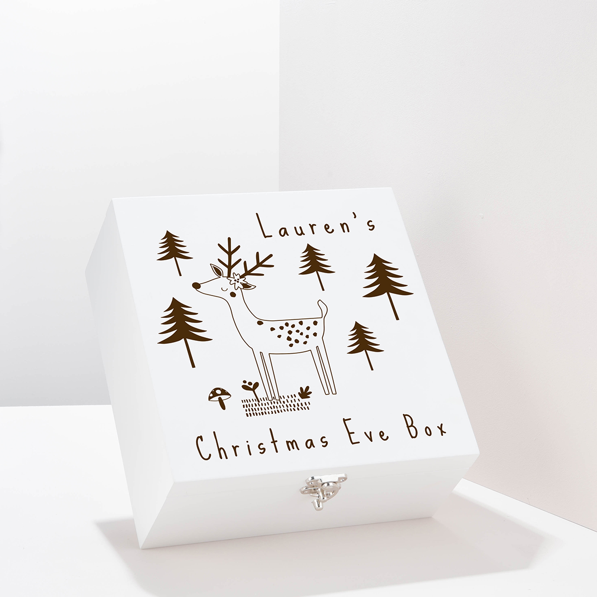 Personalised Wooden Christmas Eve Box - Reindeer