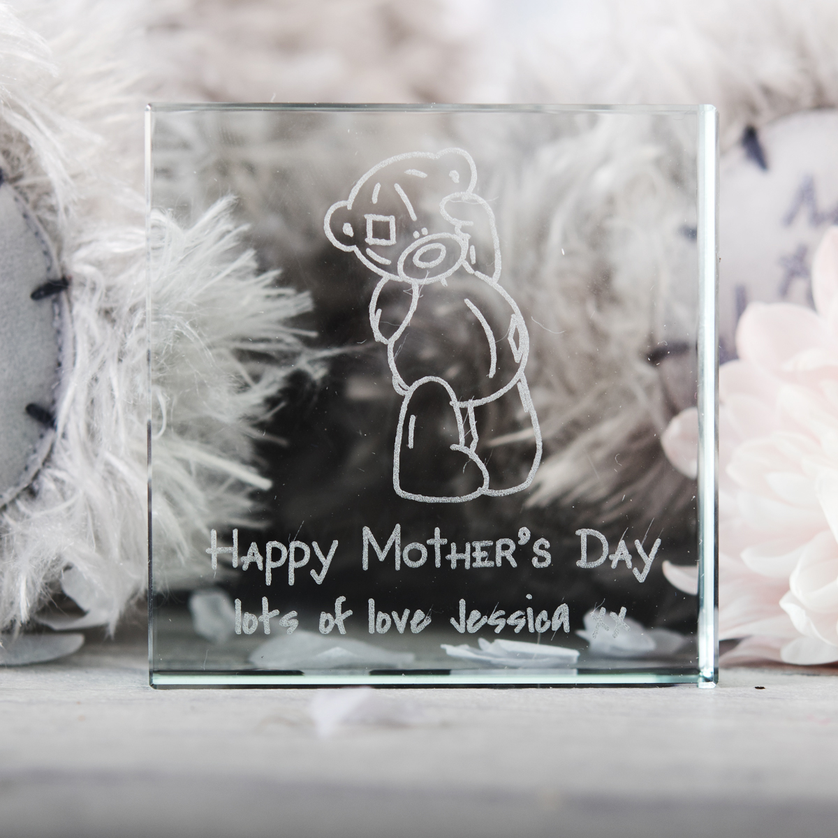 Personalised Me To You Glass Token - Happy Mothers Day