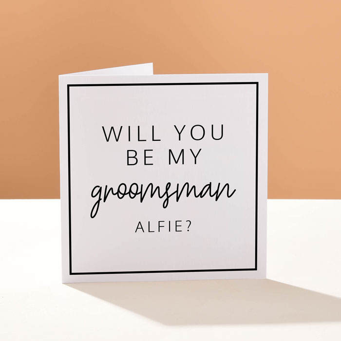 Personalised Card - Love Story Wedding Question