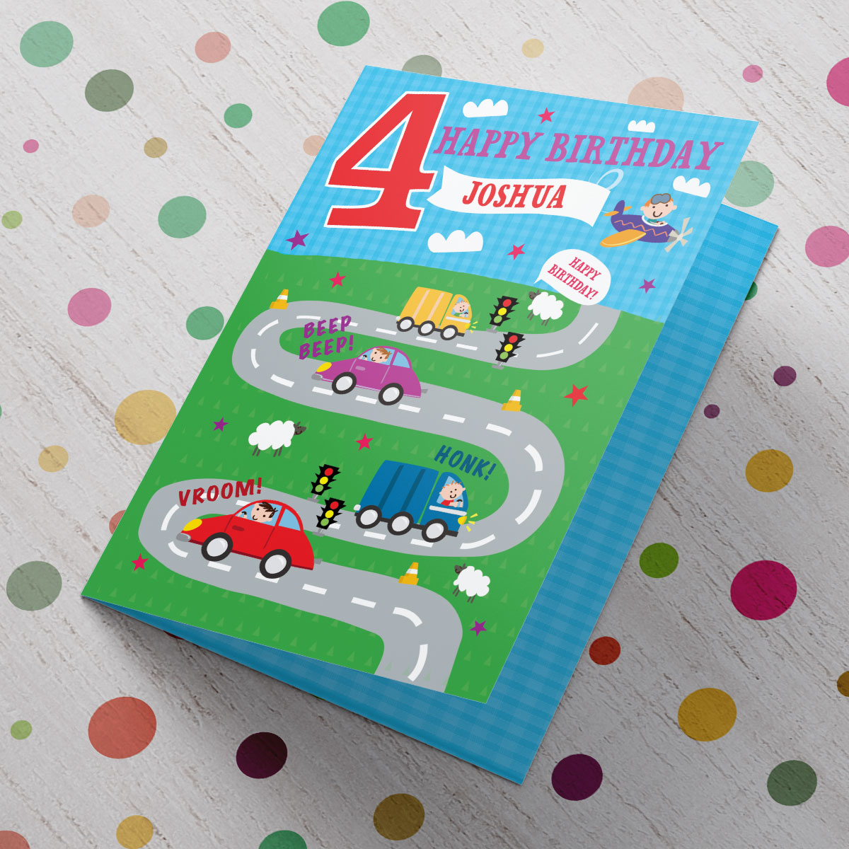 Personalised Birthday Card - On The Road