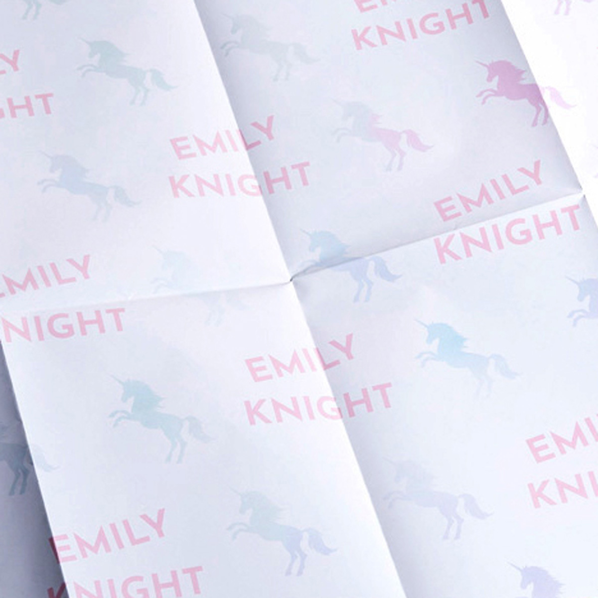 Personalised Wrapping Paper - Pastel Unicorns