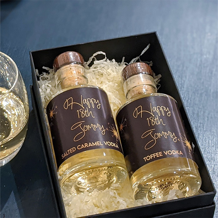 Personalised Salted Caramel And Toffee Vodka Gift Box