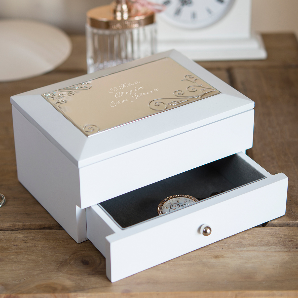 Personalised Two-Storey Jewellery Box