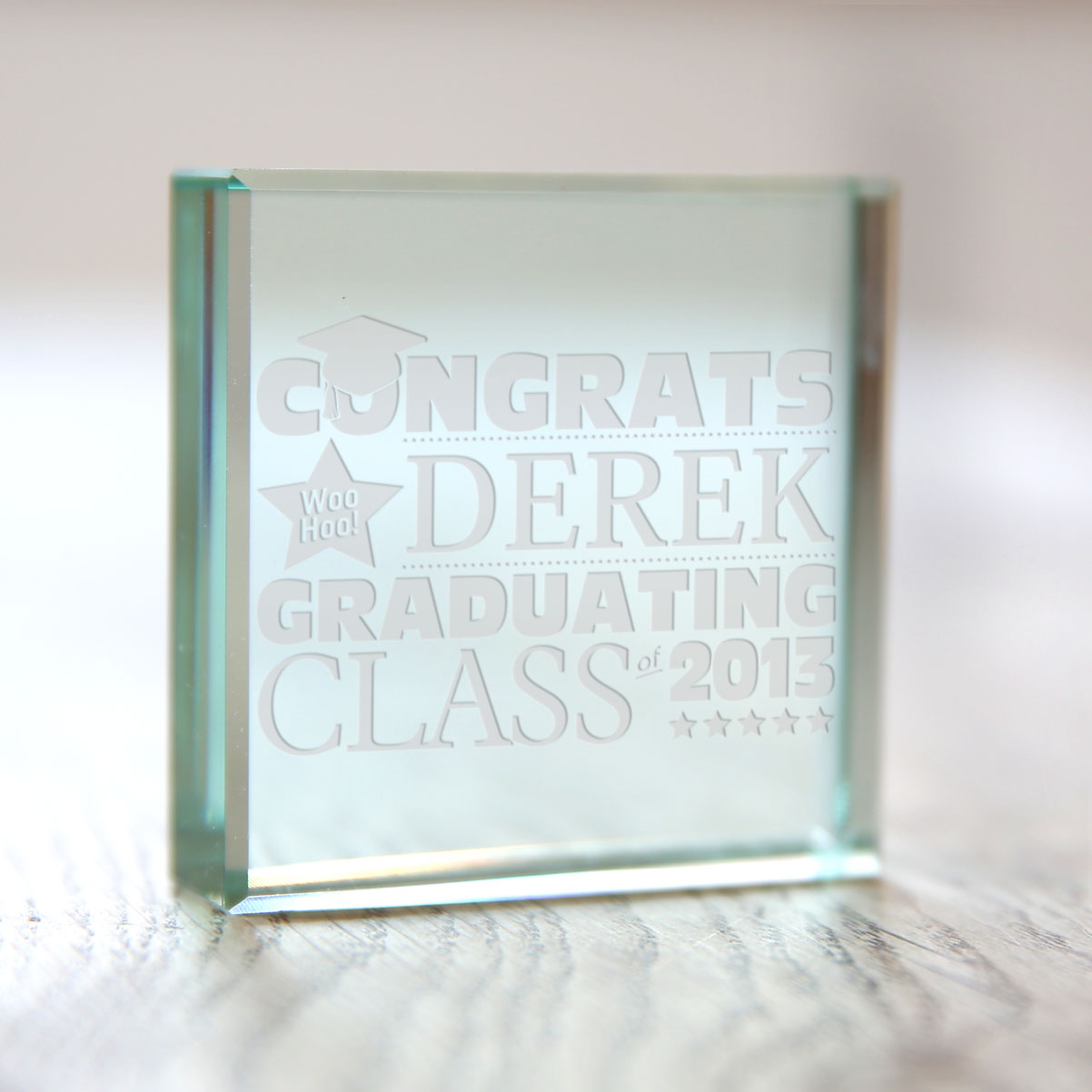 Personalised Glass Token - Graduation