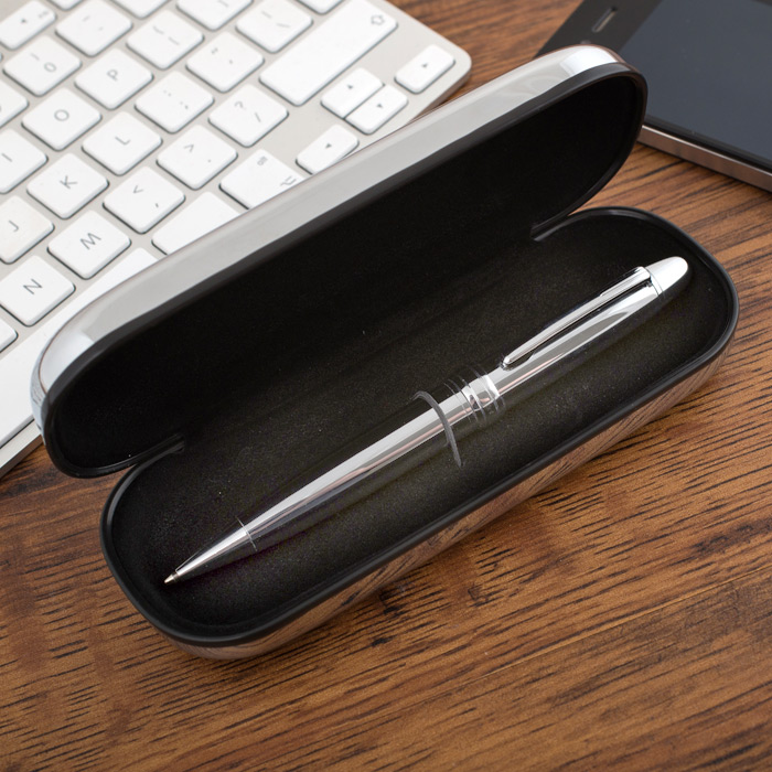 Engraved Pen Holder And Pen