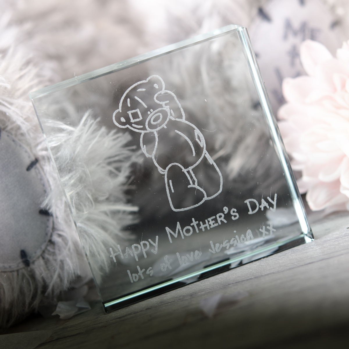 Personalised Me To You Glass Token - Happy Mothers Day