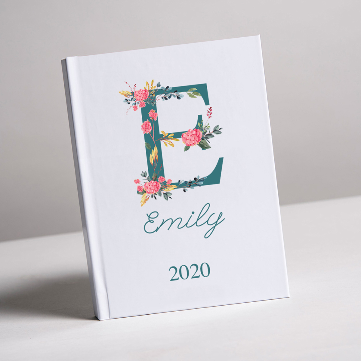Personalised Diary - Floral Initial
