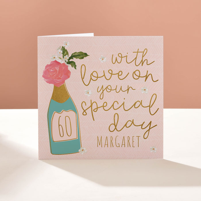 Personalised Card - 60th Birthday Alcohol