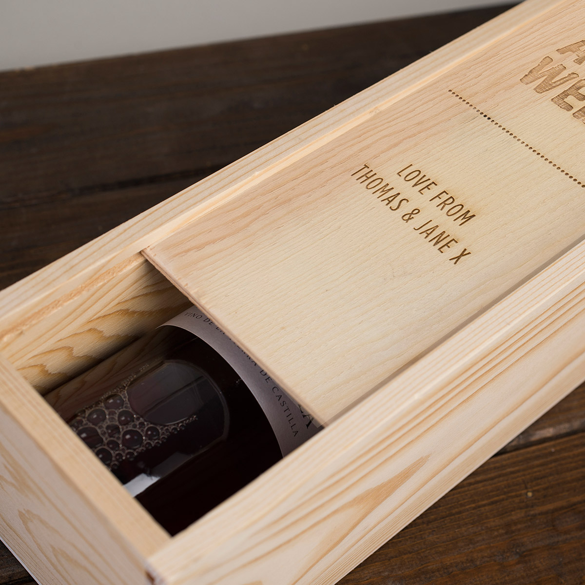 Personalised Wooden Wine Box - You've Aged Well