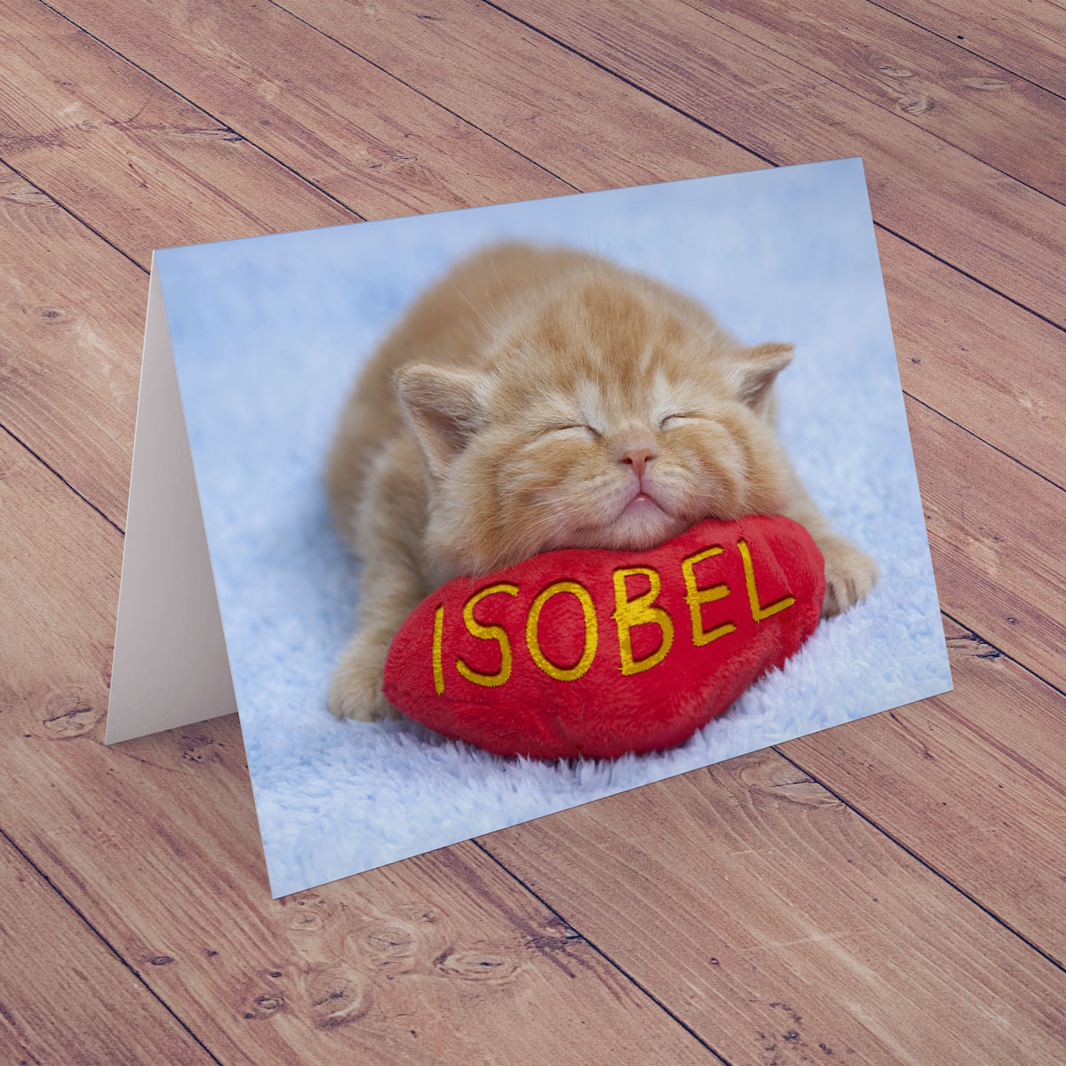 Personalised Card - Cat Cushion