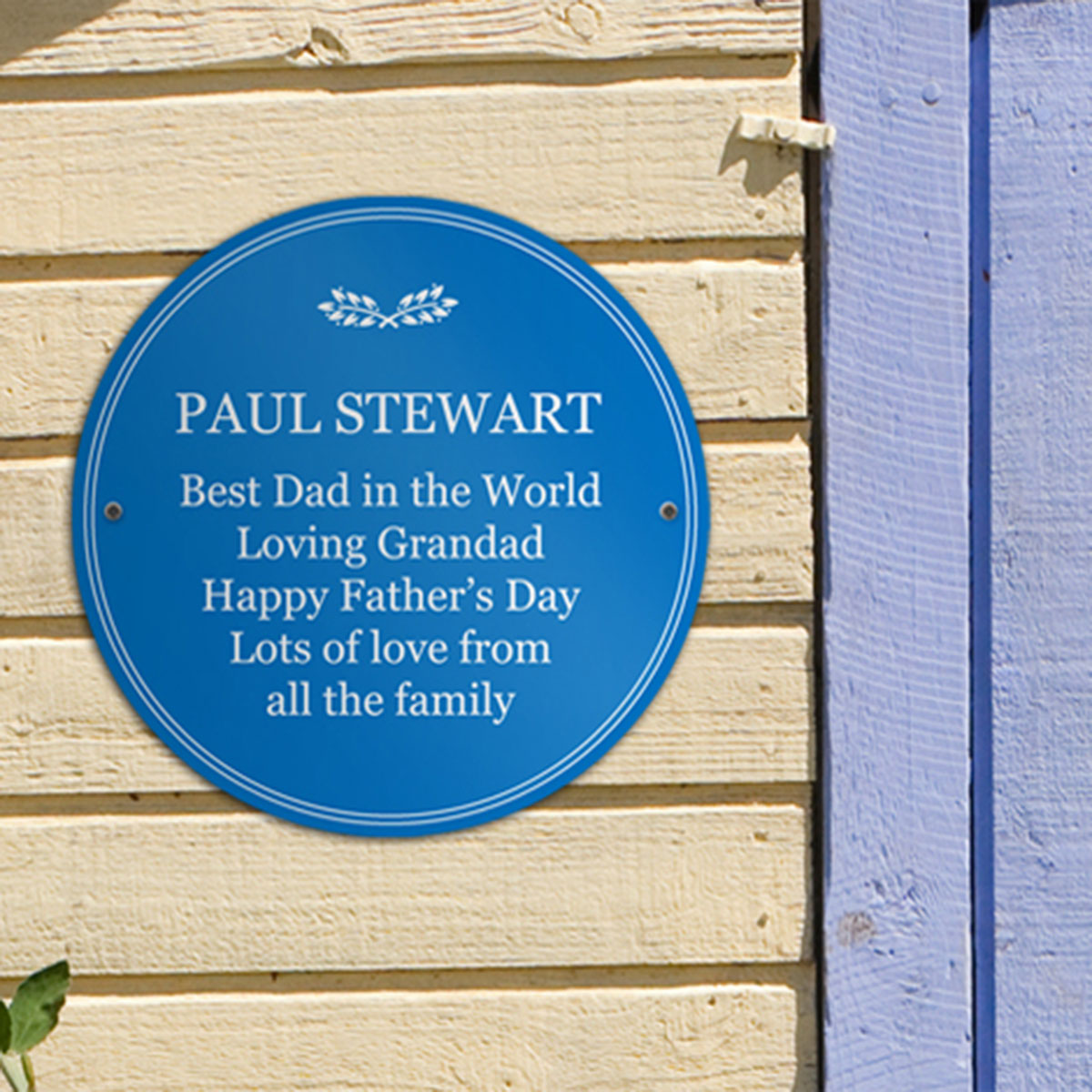 Personalised Father's Day Heritage Blue Plaque