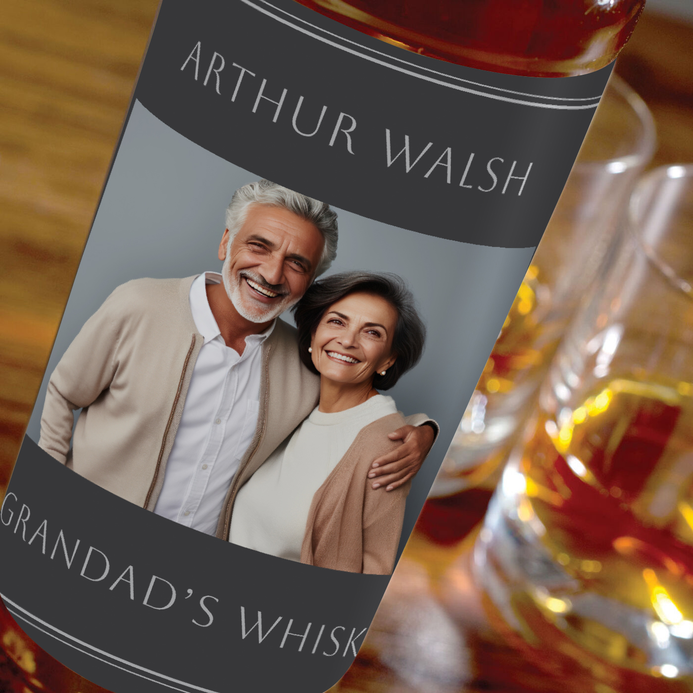 Personalised Photo Malt Whisky - Any Message Classic design