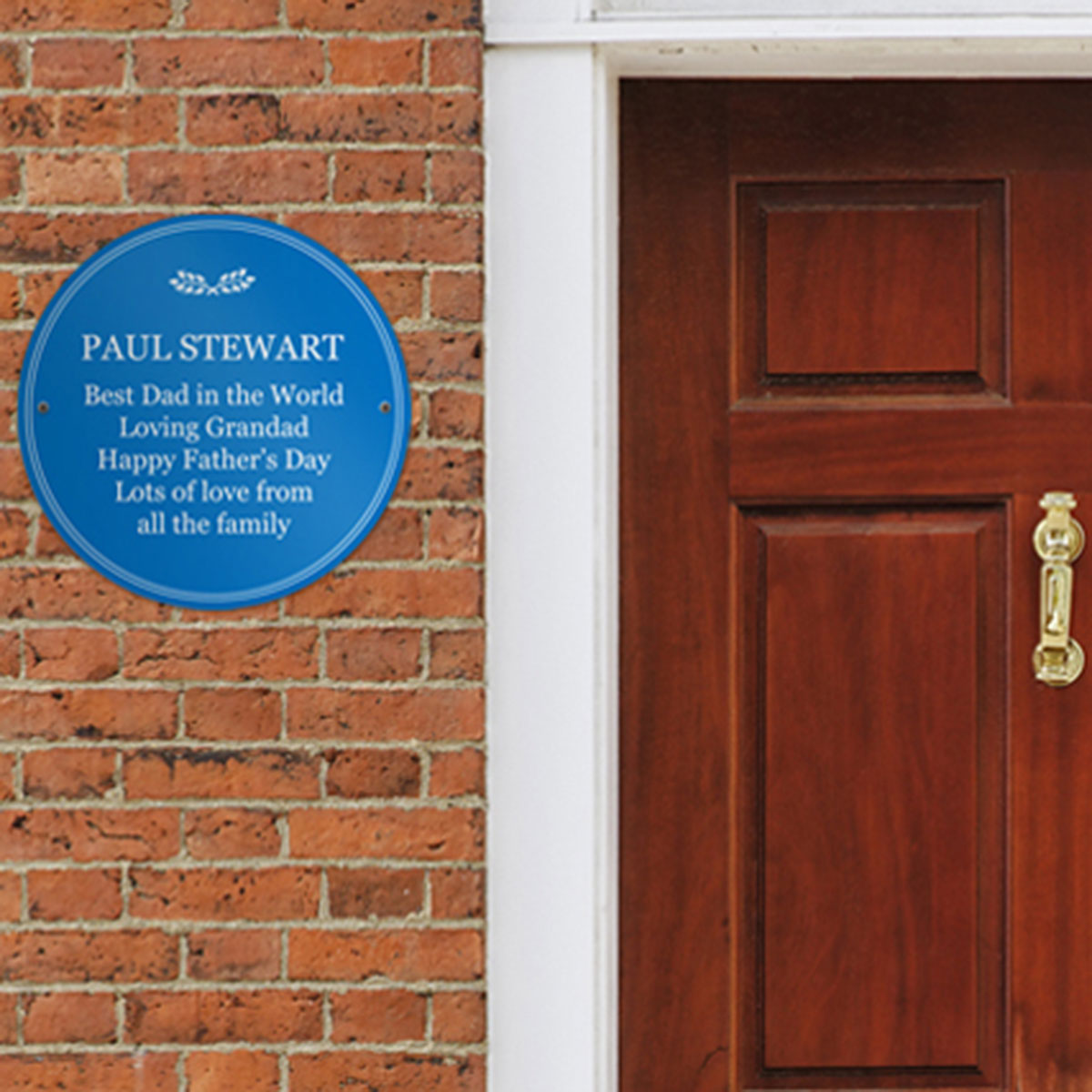 Personalised Father's Day Heritage Blue Plaque