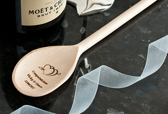 Engraved Wooden Wedding Spoon