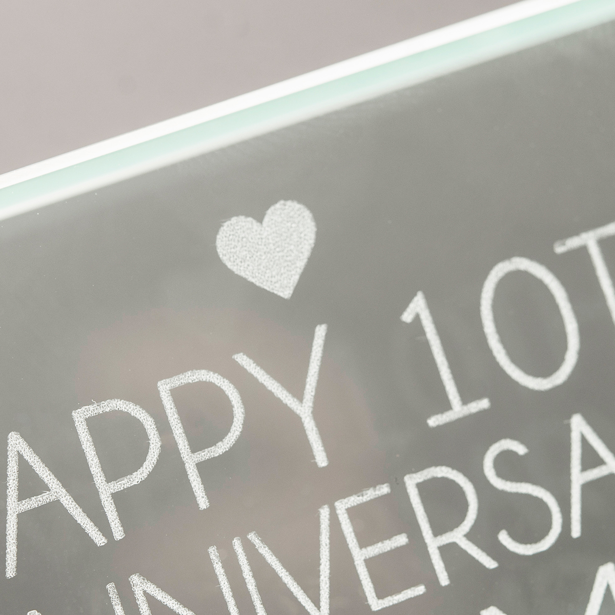 Personalised Glass Token - 10th Anniversary