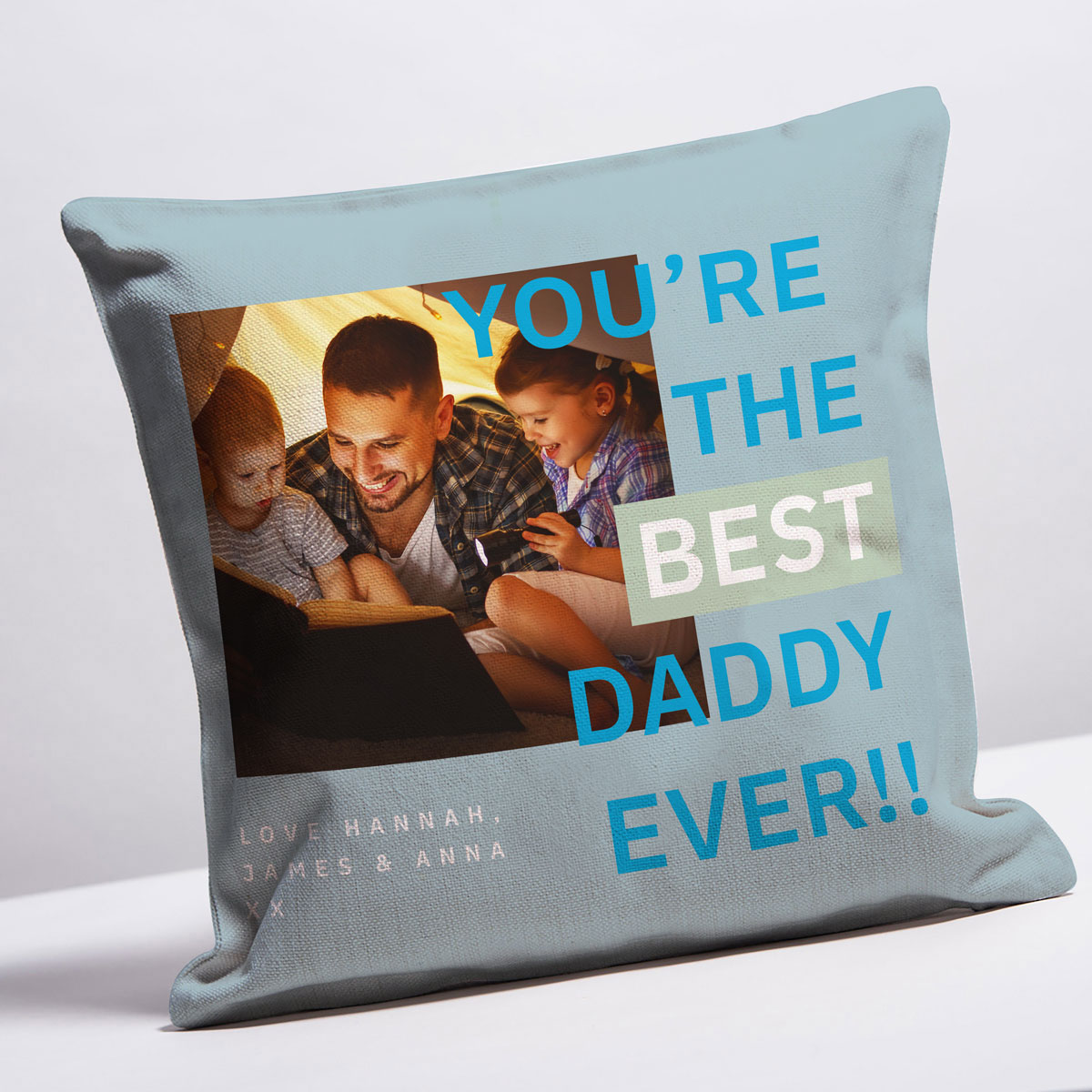 Photo Upload Natural Cushion - Best Daddy Ever
