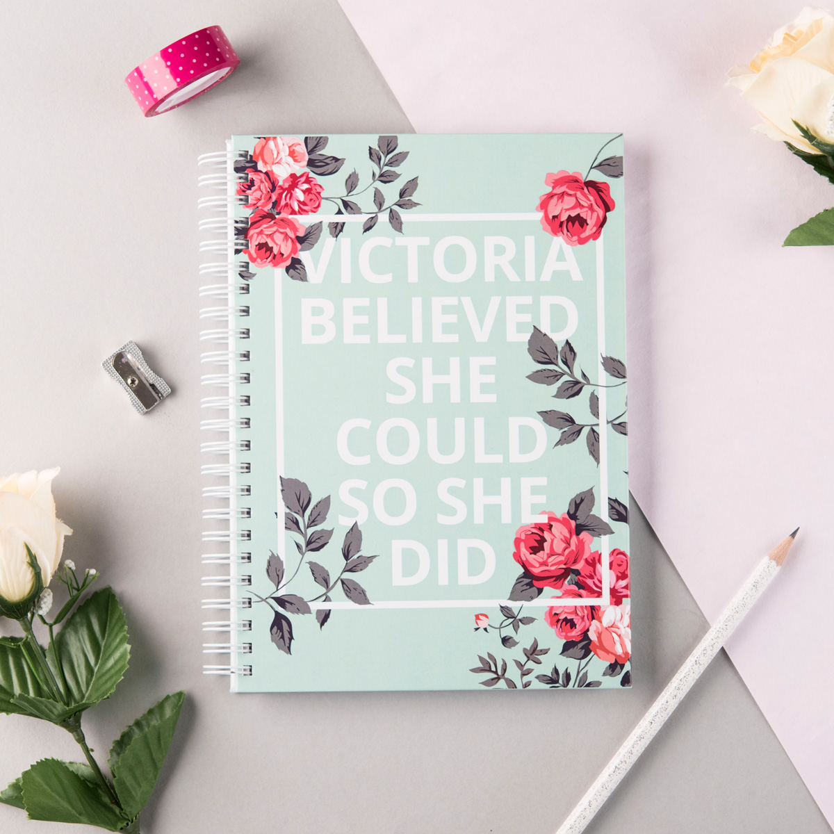 Personalised Notebook - Believed She Could