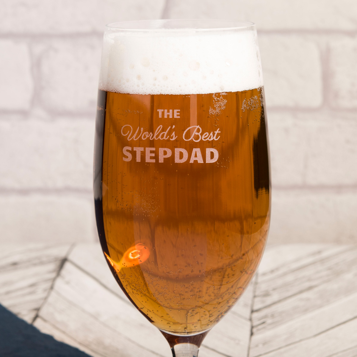 Personalised Cabernet Stem Beer Glass - World's Best