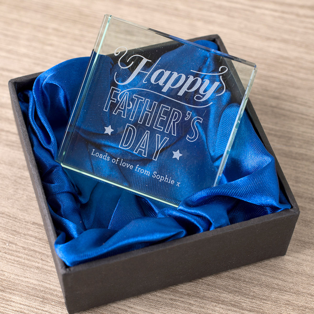 Personalised Glass Token - Happy Father's Day - Stars