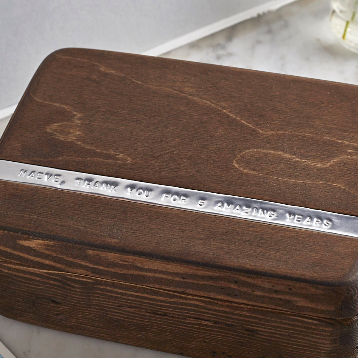 Personalised Wooden Anniversary Keepsake Box