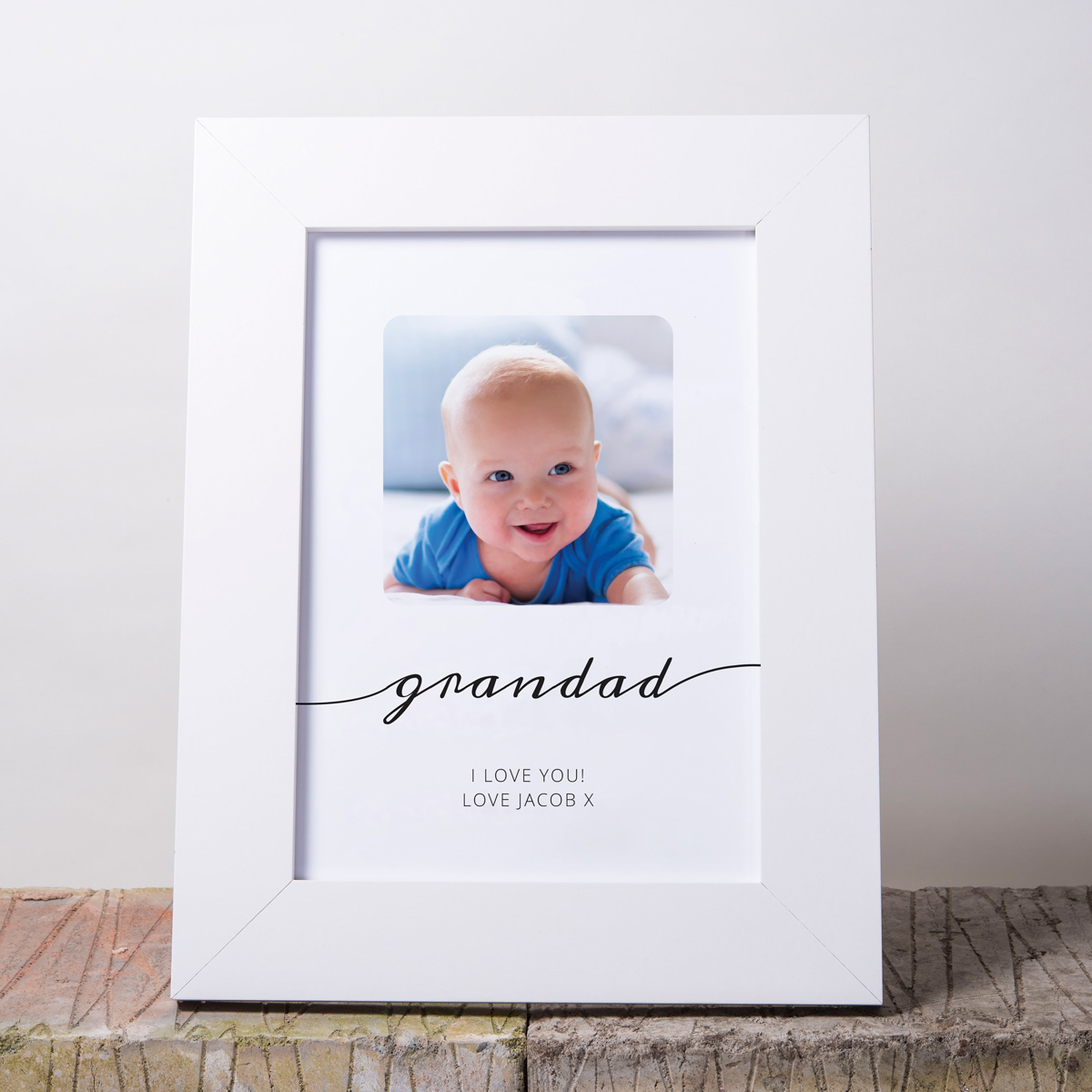 Photo Upload Framed Print - Grandad