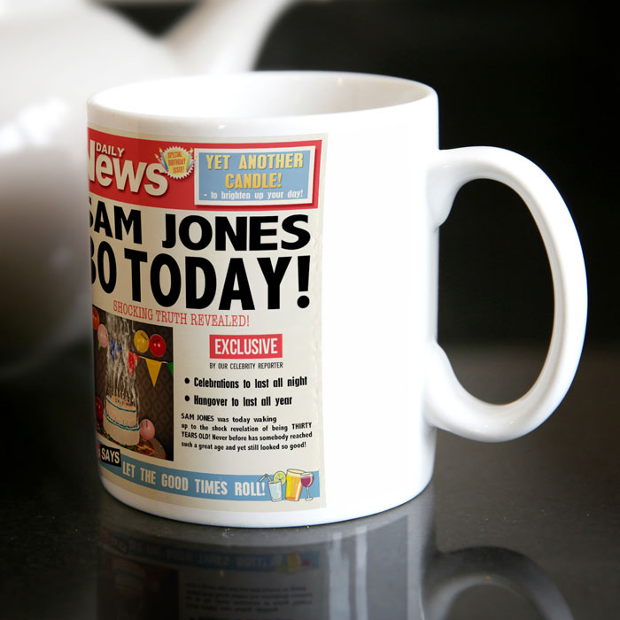 Personalised Mug - 30th Birthday News