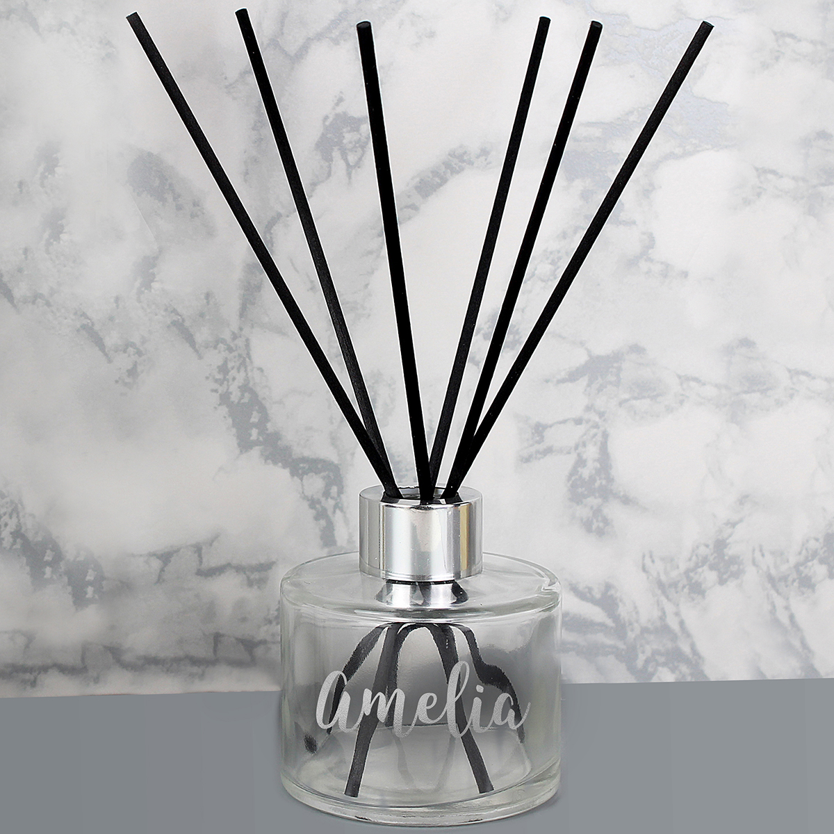 Personalised Exclusive Silver Reed Diffuser - Name